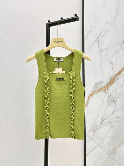 26ss Logo Decorative Ruffled Edge Vest