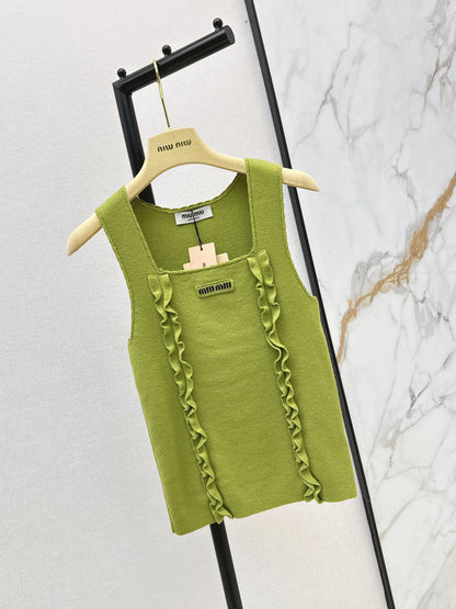 26ss Logo Decorative Ruffled Edge Vest
