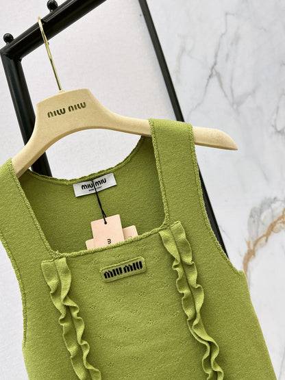 26ss Logo Decorative Ruffled Edge Vest