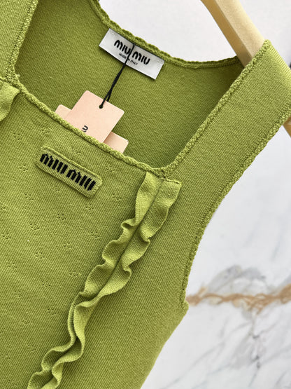 26ss Logo Decorative Ruffled Edge Vest