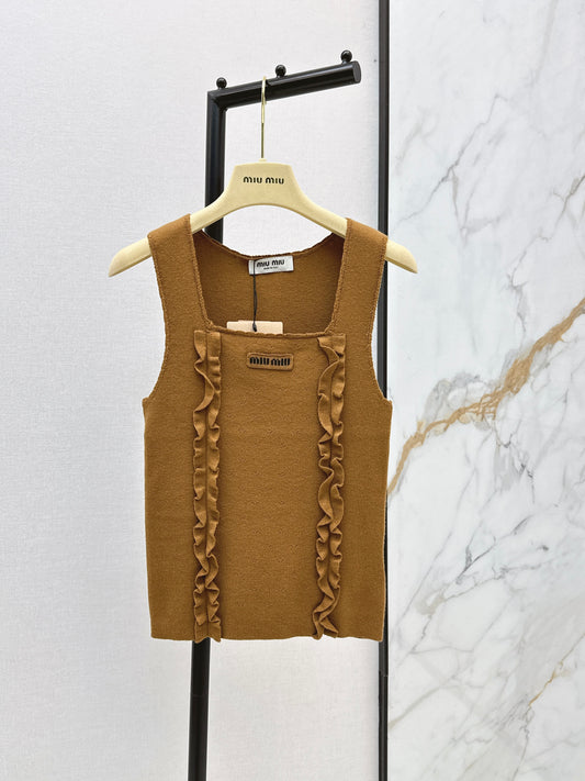 26ss Logo Decorative Ruffled Edge Vest