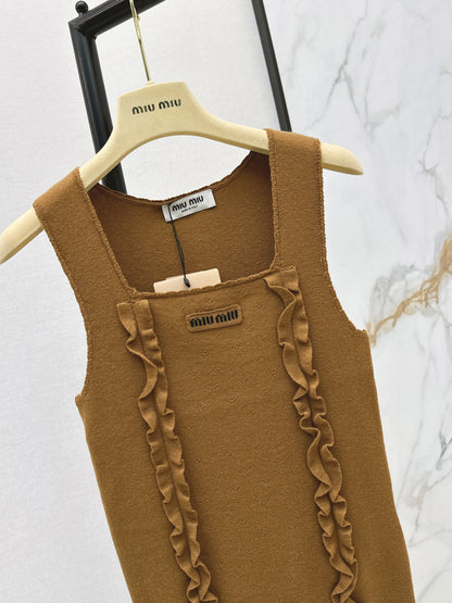 26ss Logo Decorative Ruffled Edge Vest