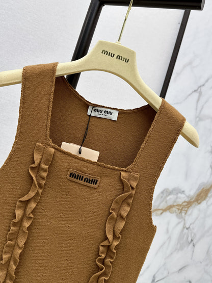 26ss Logo Decorative Ruffled Edge Vest