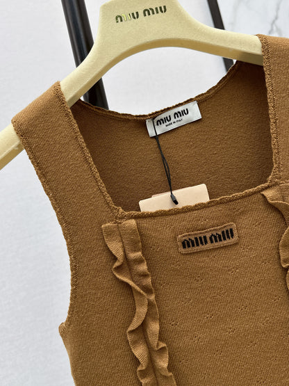 26ss Logo Decorative Ruffled Edge Vest