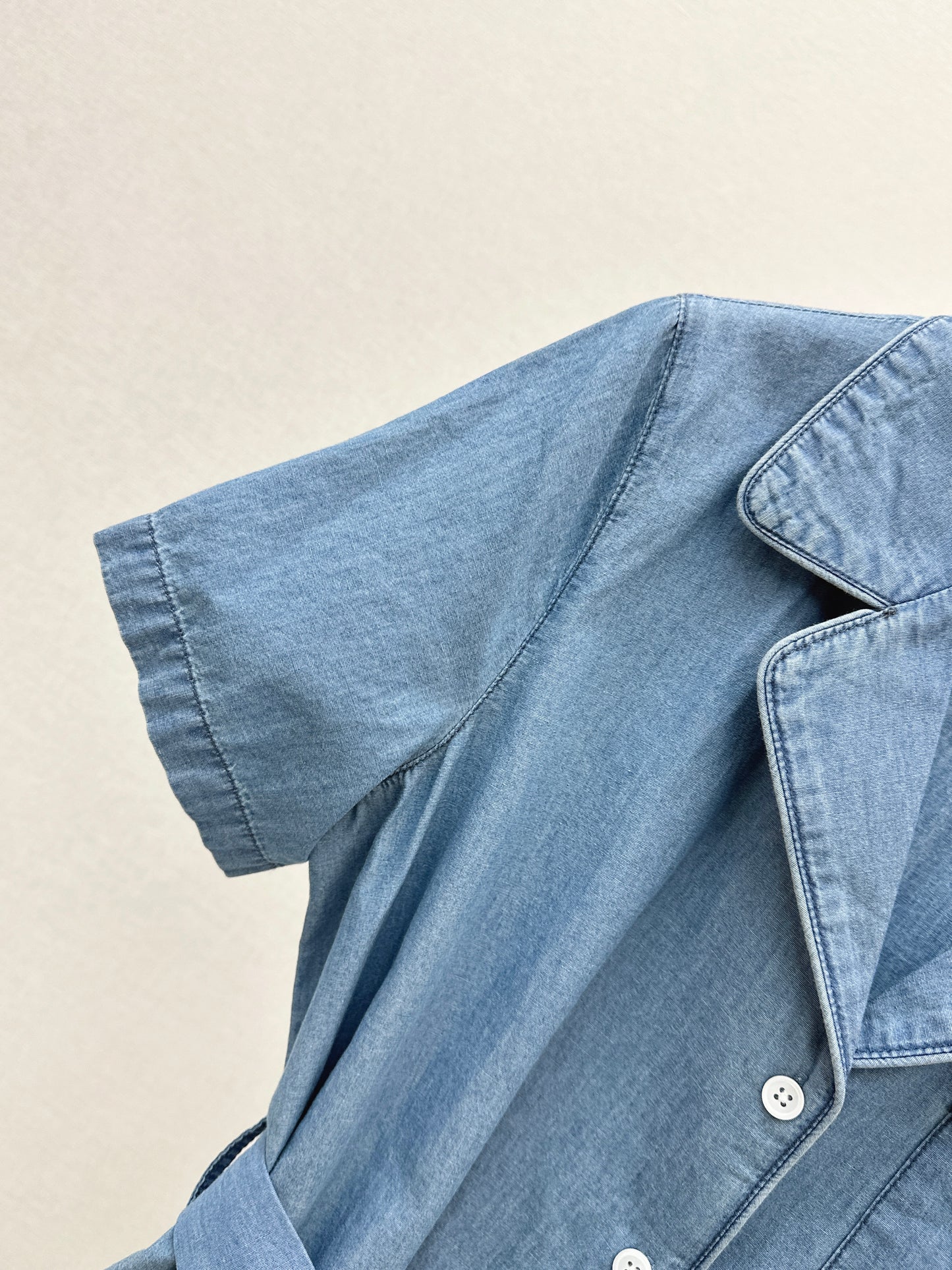 26ss Short-sleeve belted shirt