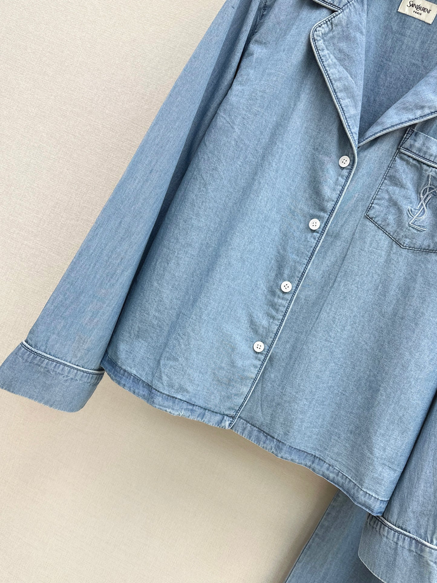 26ss Long-sleeve shirt / with straight-leg pants