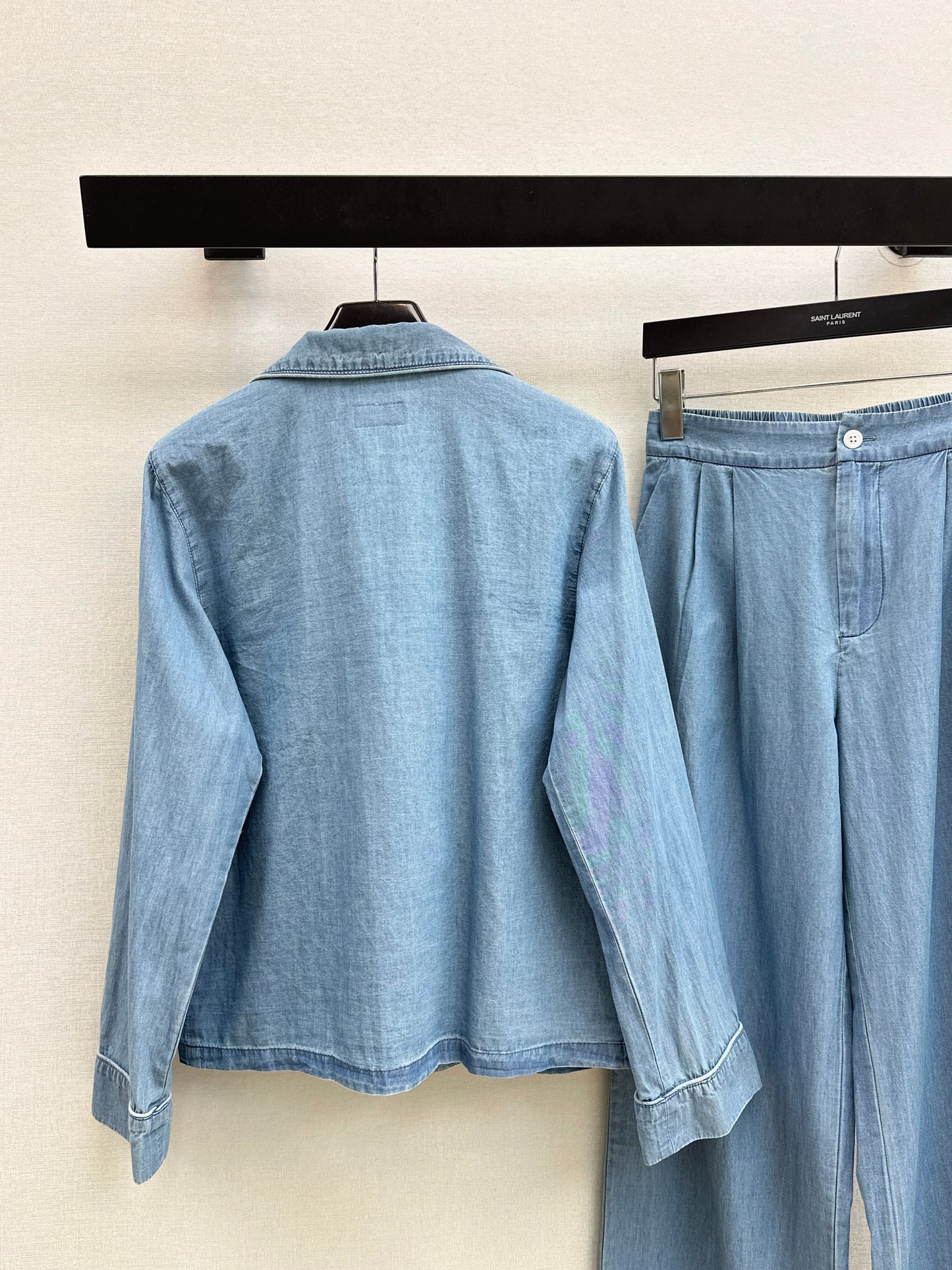 26ss Long-sleeve shirt / with straight-leg pants