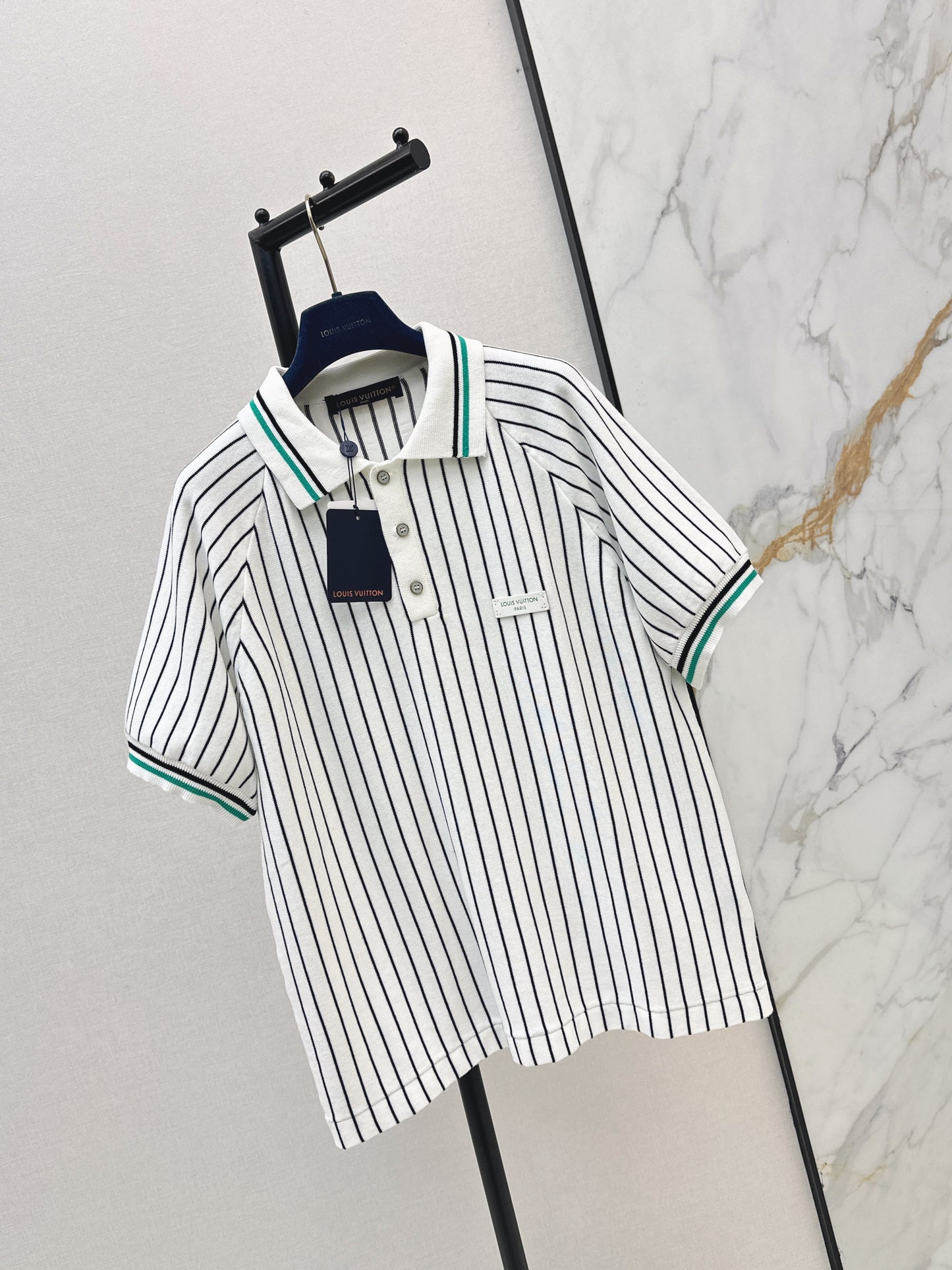 26ss Logo knitted polo short sleeve