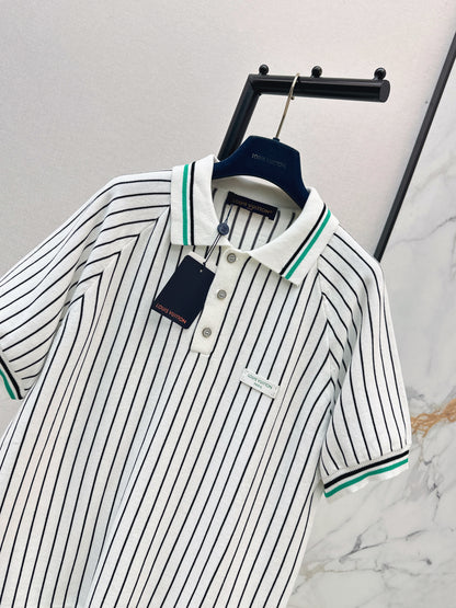 26ss Logo knitted polo short sleeve