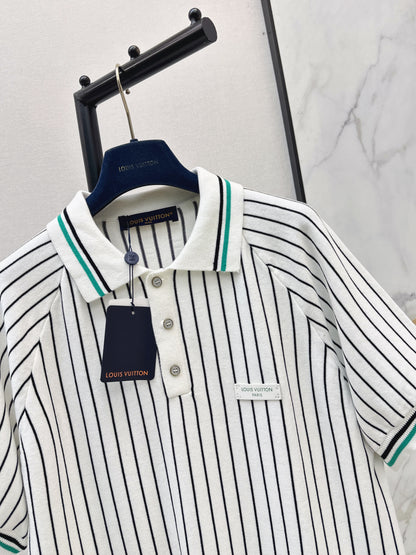 26ss Logo knitted polo short sleeve