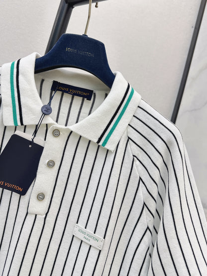 26ss Logo knitted polo short sleeve