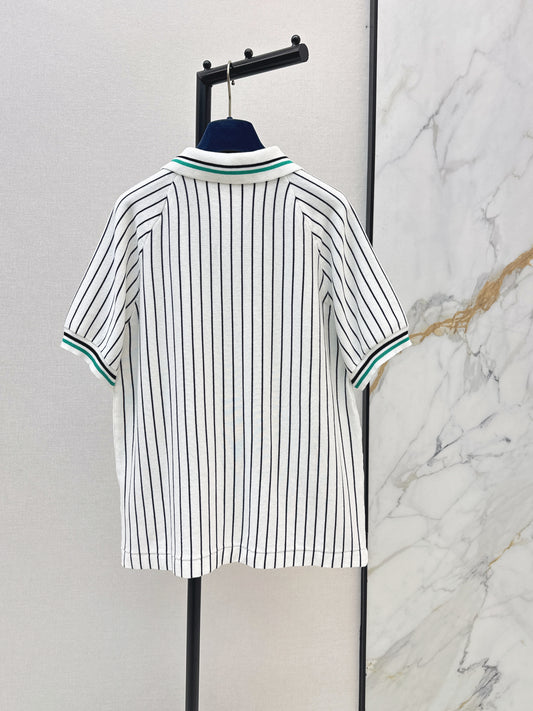 26ss Logo knitted polo short sleeve