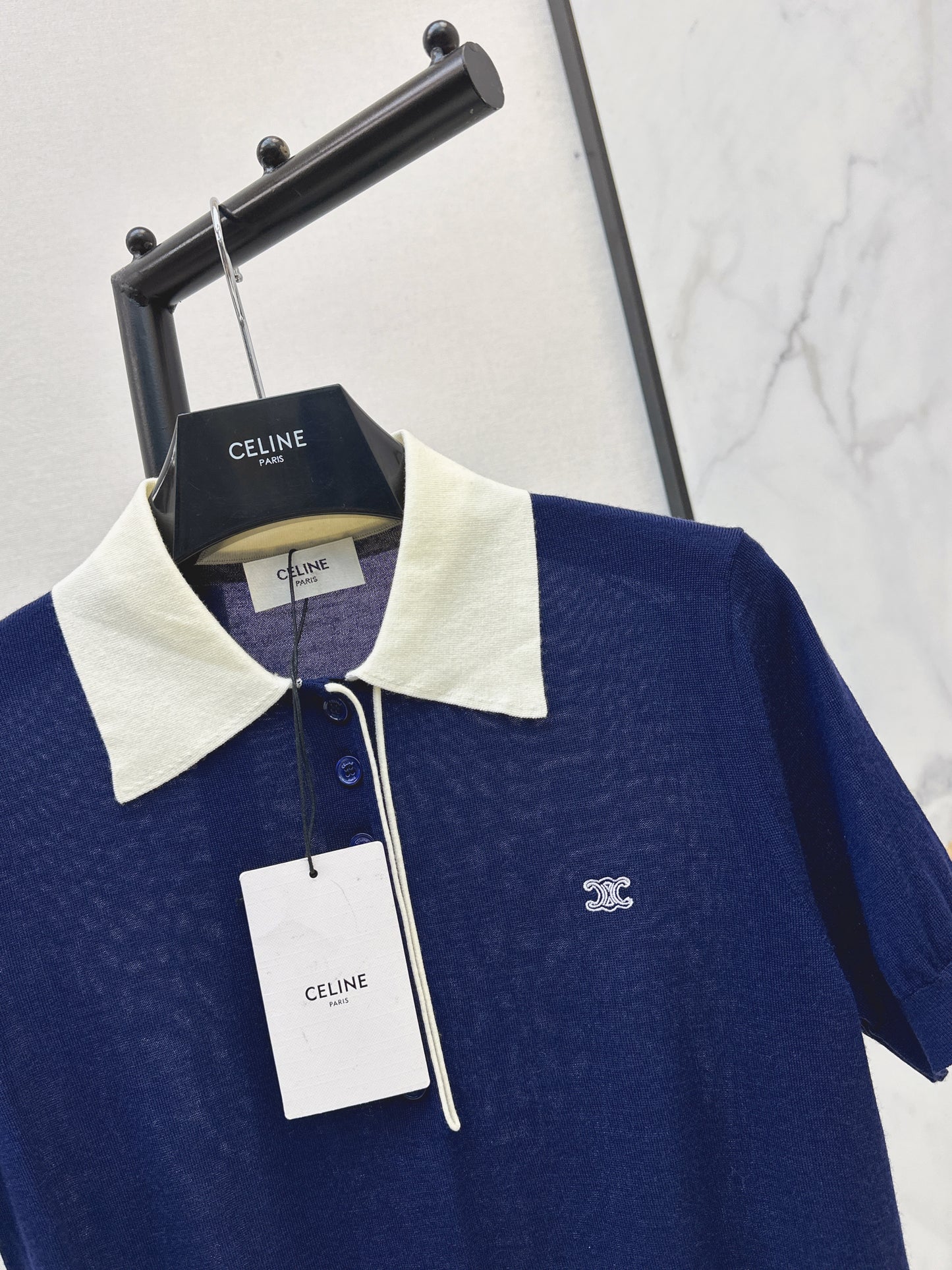 26ss Color-blocking edge polo collar T-shirt