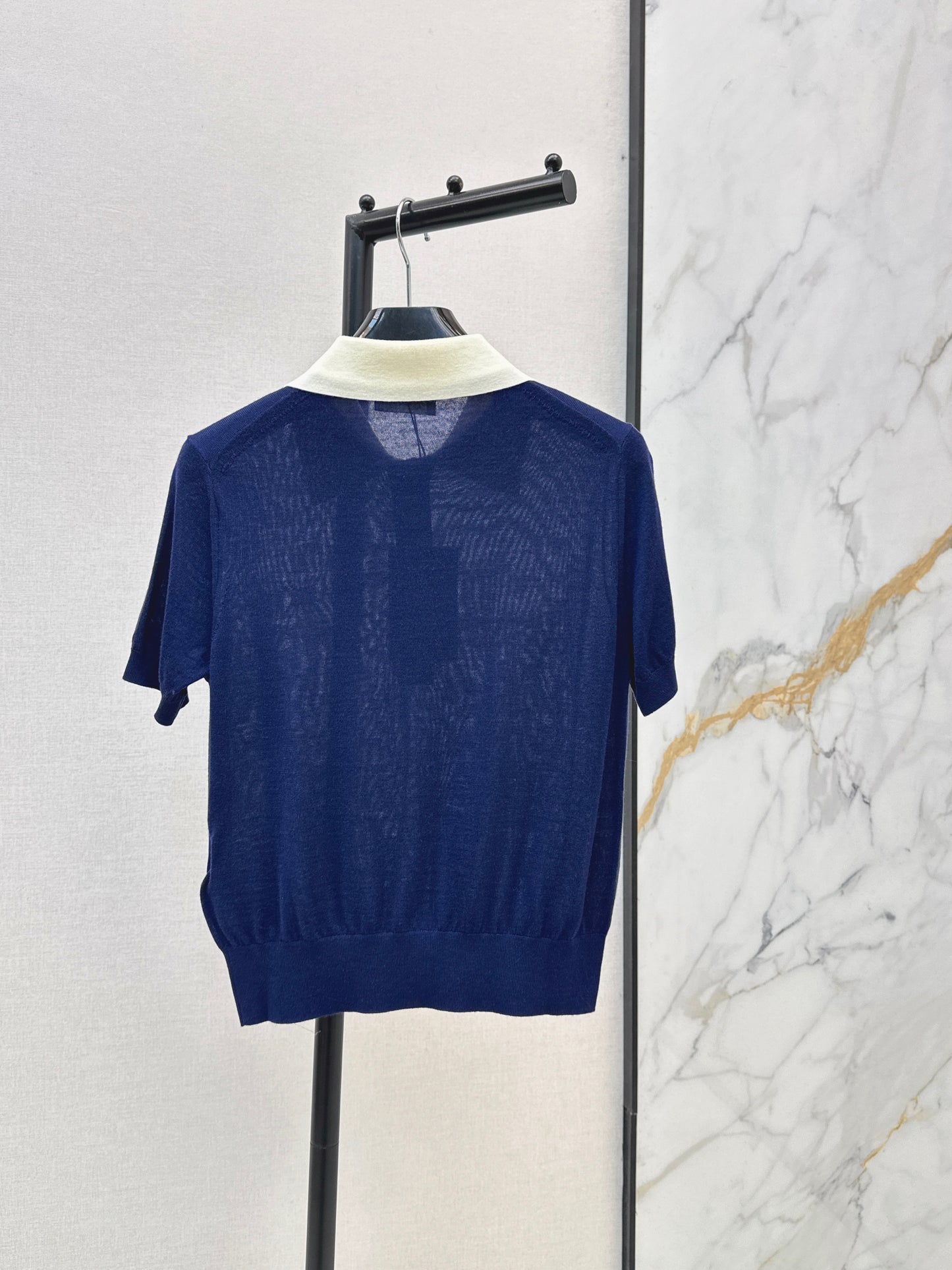 26ss Color-blocking edge polo collar T-shirt