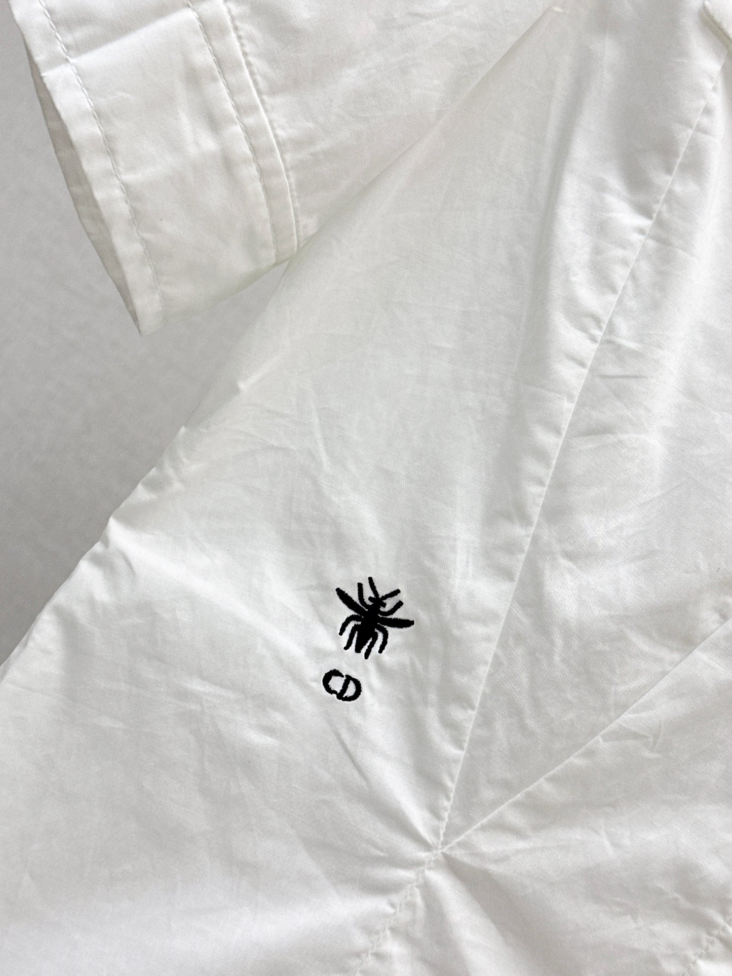 26ss Double-pocket design minimalist white shirt