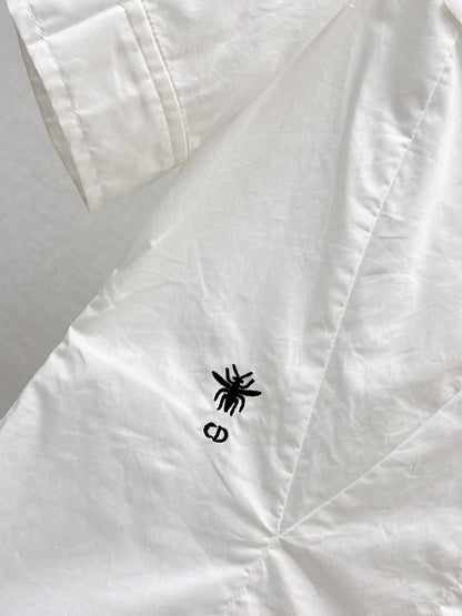 26ss Double-pocket design minimalist white shirt