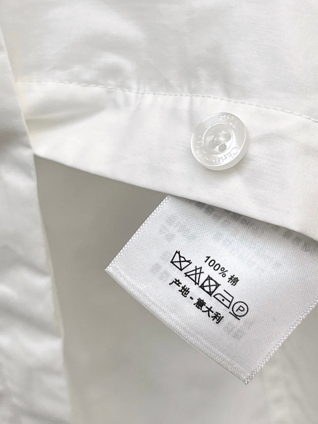 26ss Double-pocket design minimalist white shirt