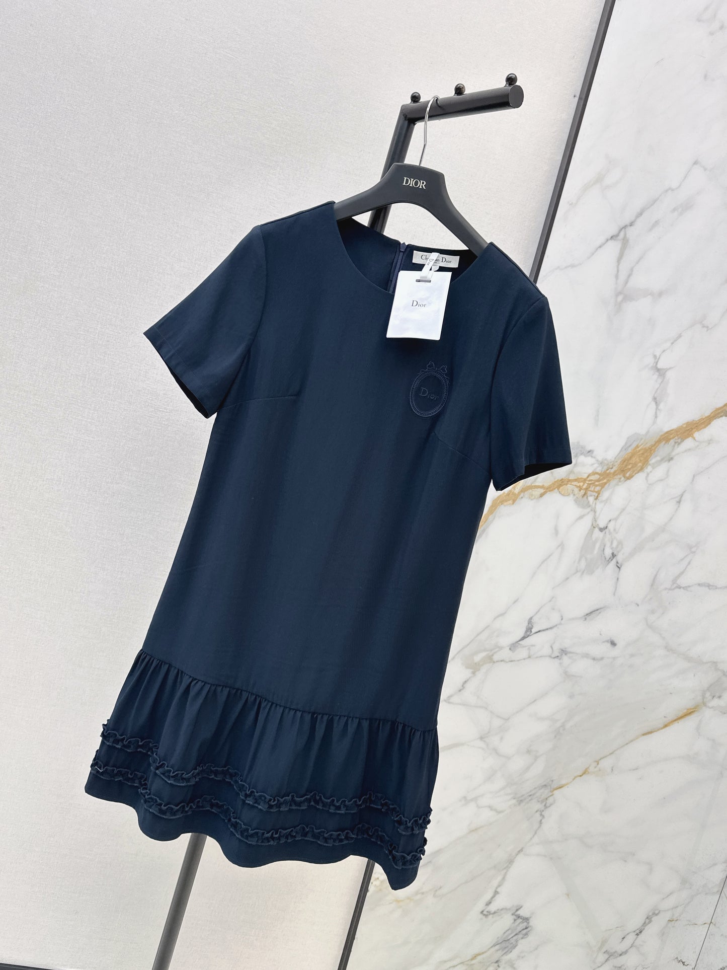 26ss Color-Block Straight-Cut Dress