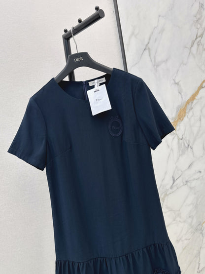 26ss Color-Block Straight-Cut Dress