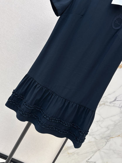 26ss Color-Block Straight-Cut Dress