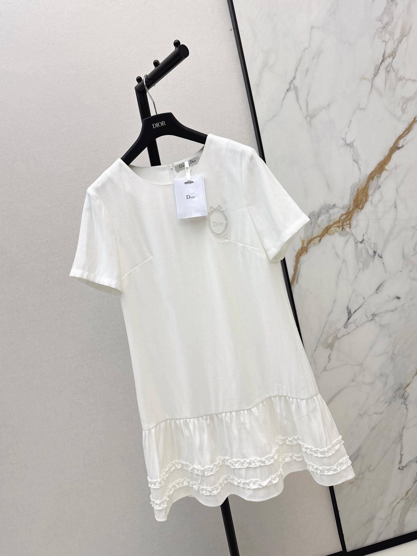 26ss Color-Block Straight-Cut Dress