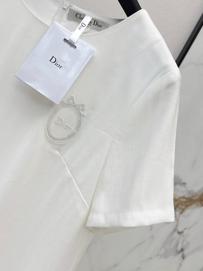 26ss Color-Block Straight-Cut Dress