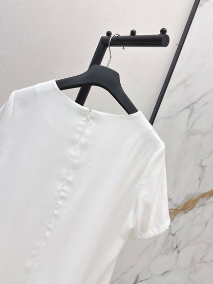 26ss Color-Block Straight-Cut Dress
