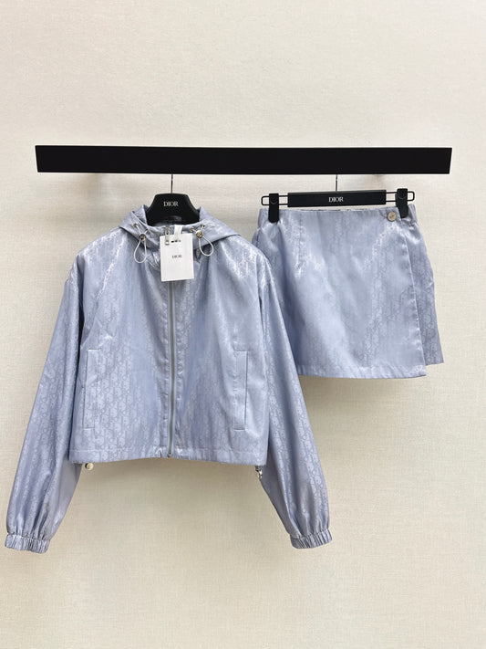 26ss Cropped Hooded Jacket/ A-Line Skort