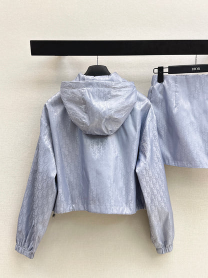 26ss Cropped Hooded Jacket/ A-Line Skort