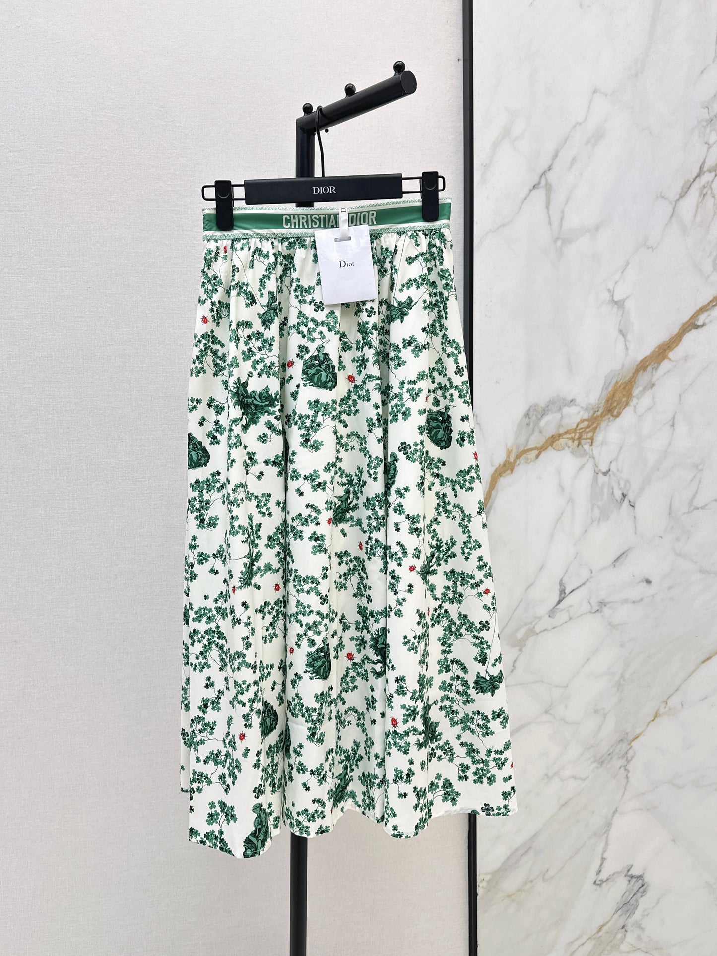 26ss Floral-Print  Flared Skirt