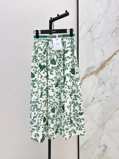 26ss Floral-Print  Flared Skirt
