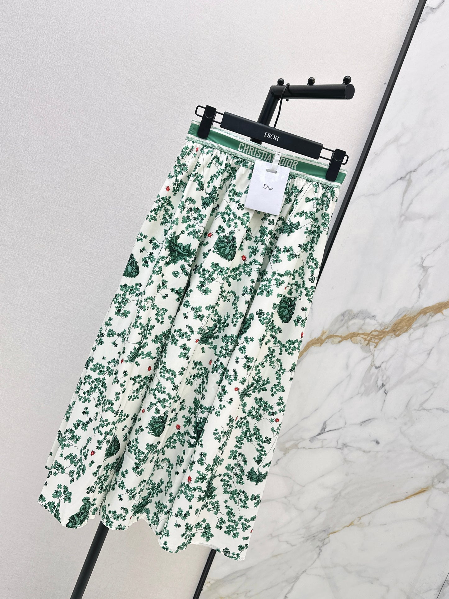 26ss Floral-Print  Flared Skirt