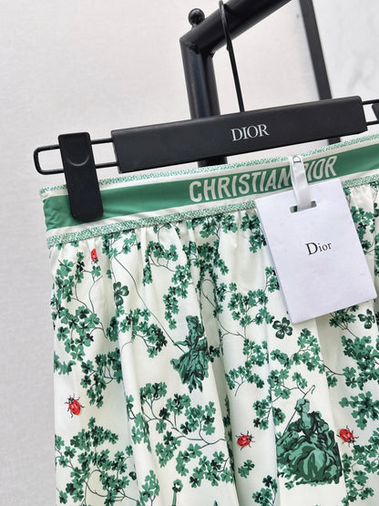 26ss Floral-Print  Flared Skirt