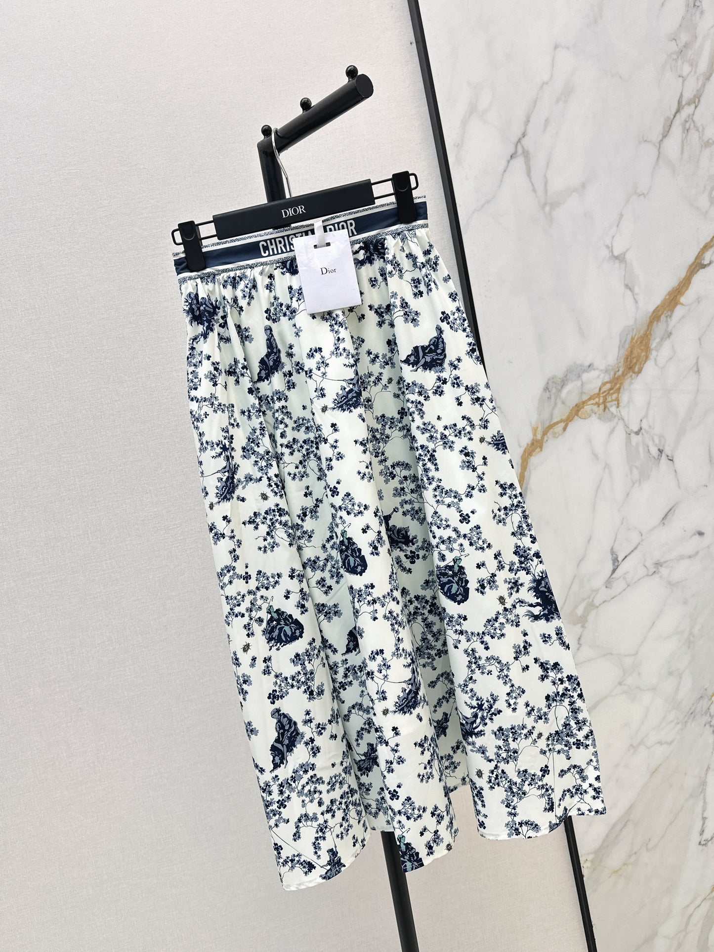 26ss Floral-Print  Flared Skirt
