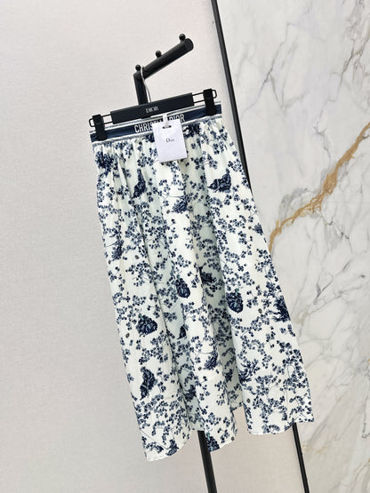 26ss Floral-Print  Flared Skirt