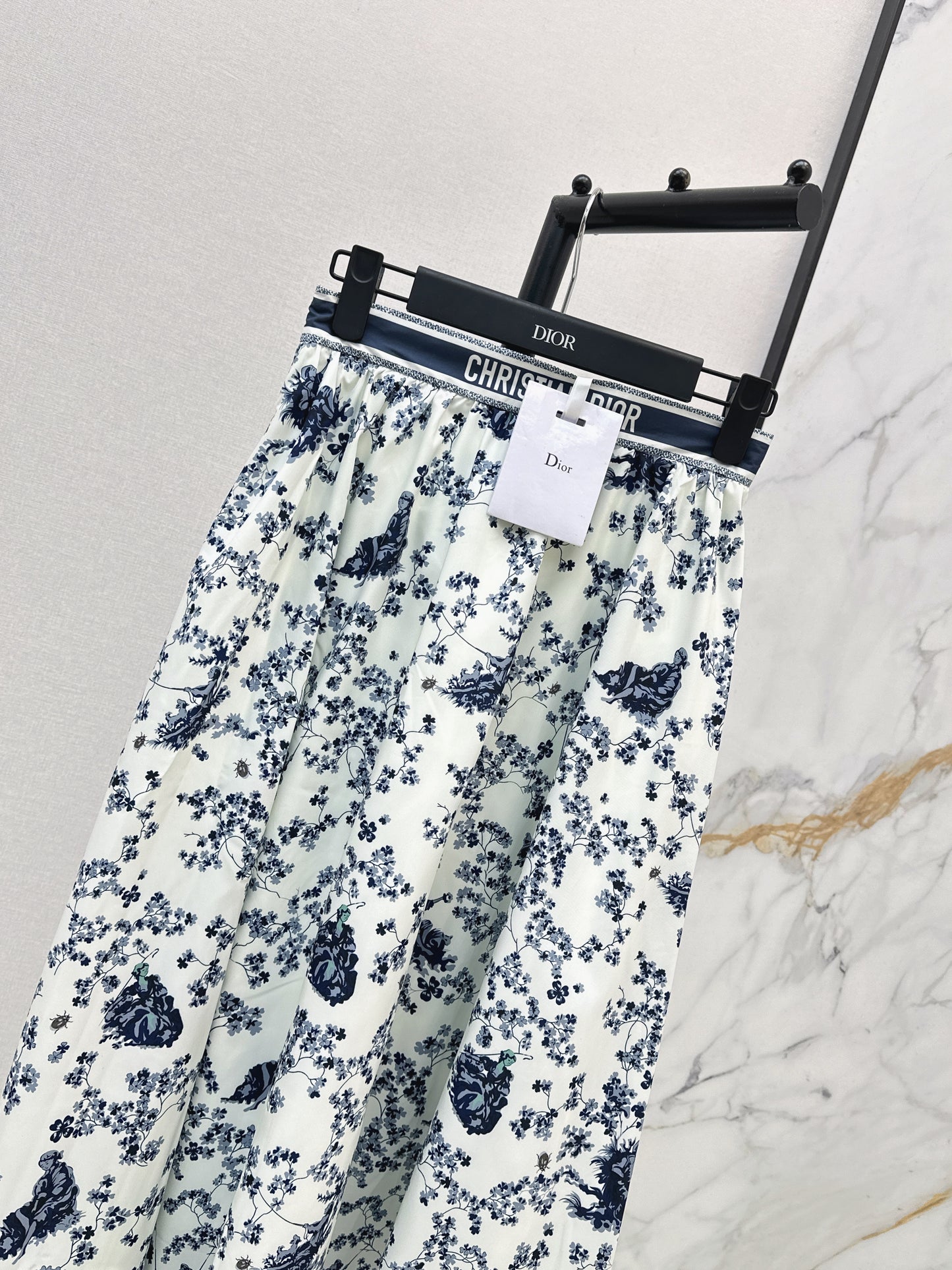 26ss Floral-Print  Flared Skirt