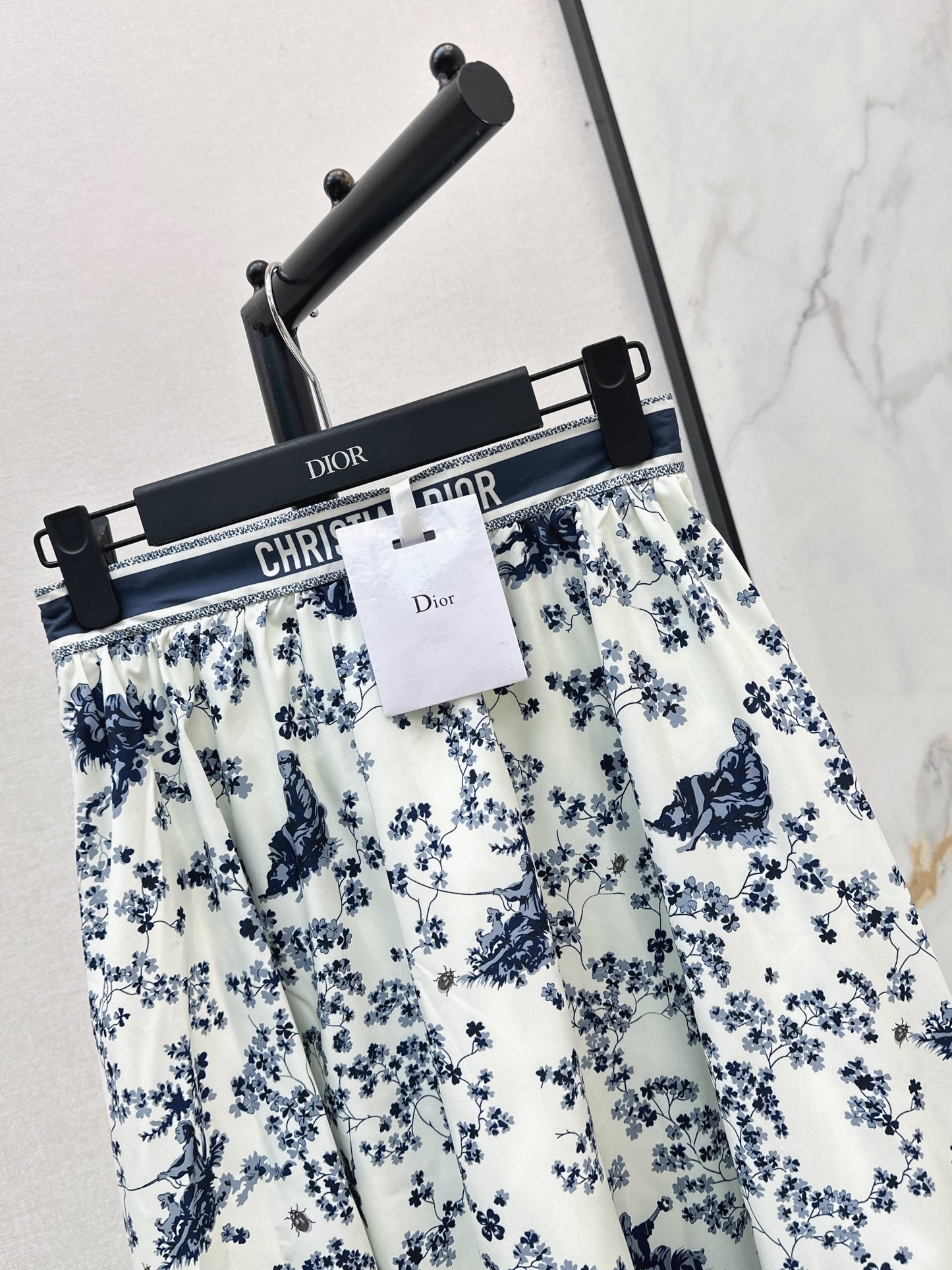 26ss Floral-Print  Flared Skirt