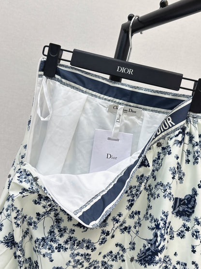 26ss Floral-Print  Flared Skirt