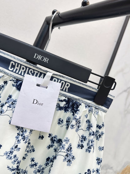 26ss Floral-Print  Flared Skirt