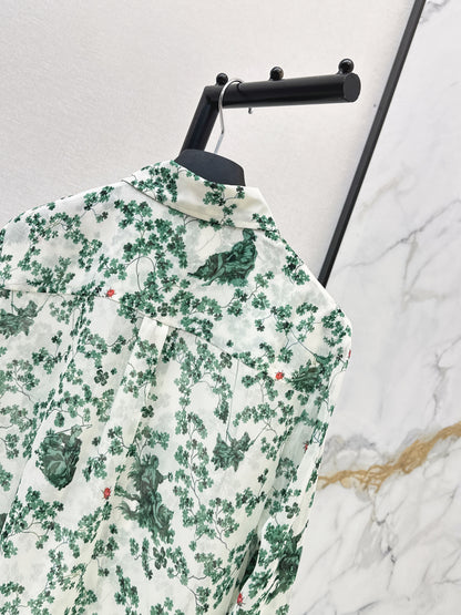26ss Floral-Print Shirt