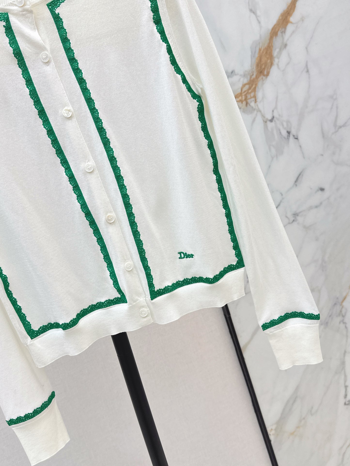 26ss Color-blocked Trim Cardigan