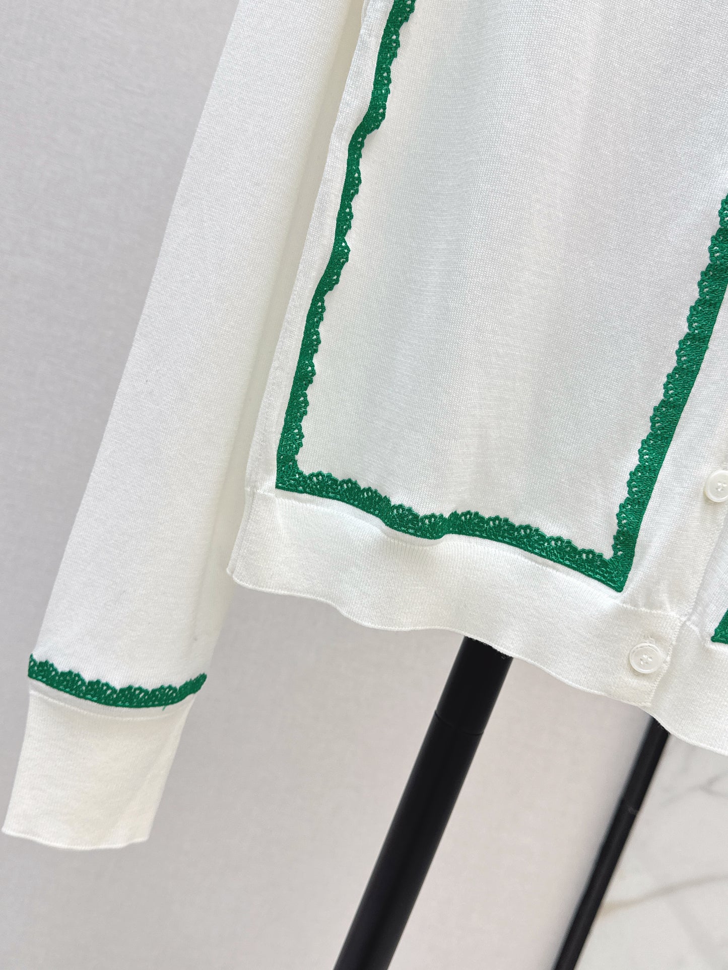 26ss Color-blocked Trim Cardigan