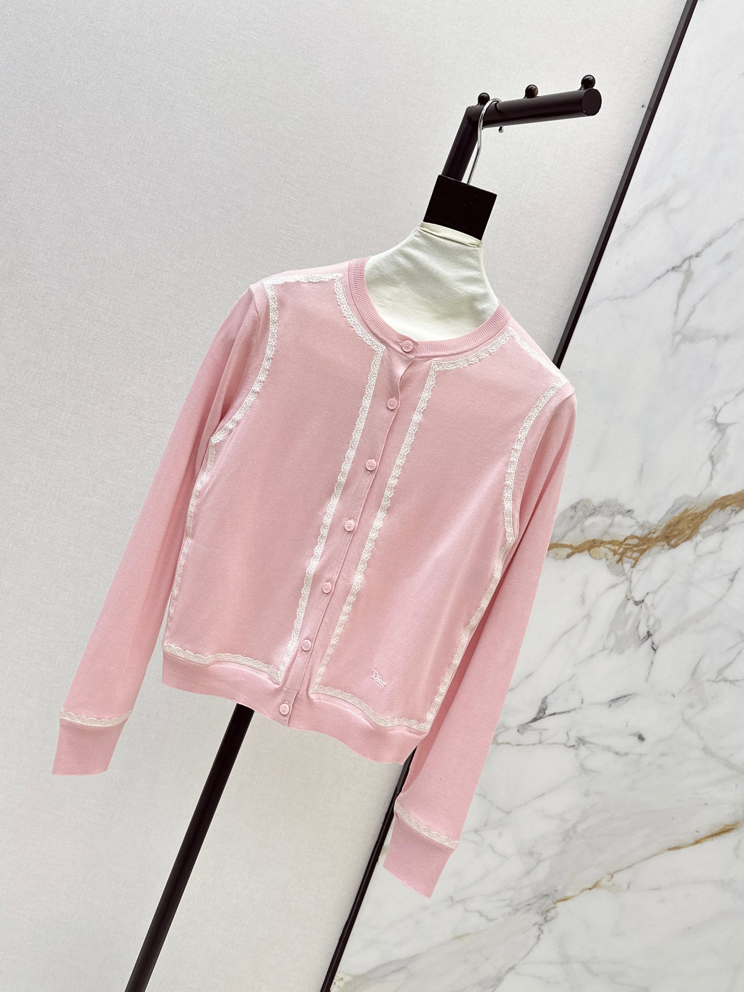 26ss Color-blocked Trim Cardigan