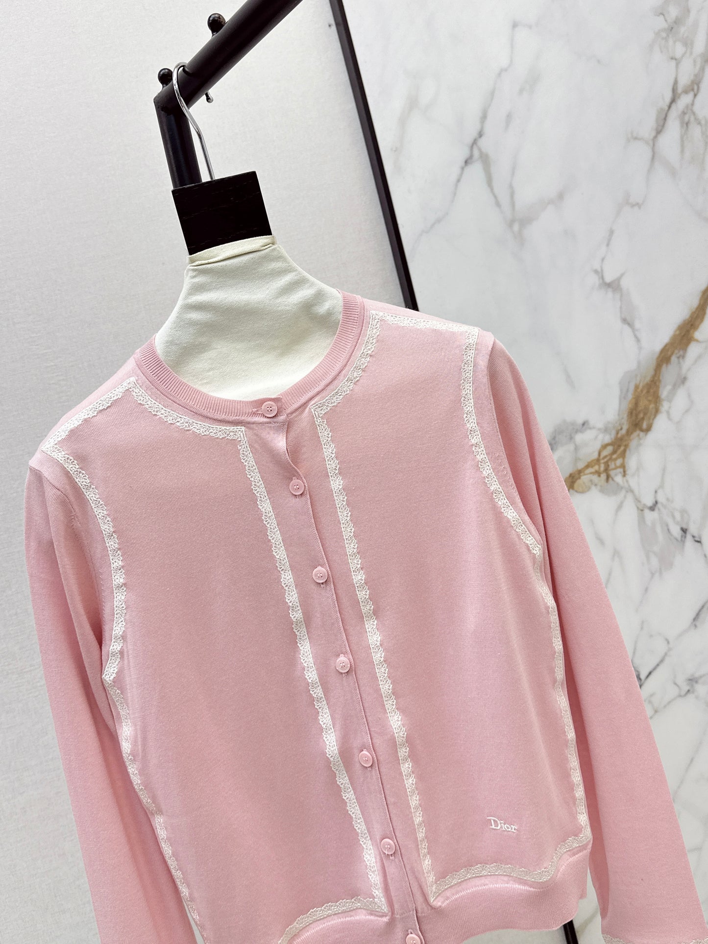 26ss Color-blocked Trim Cardigan
