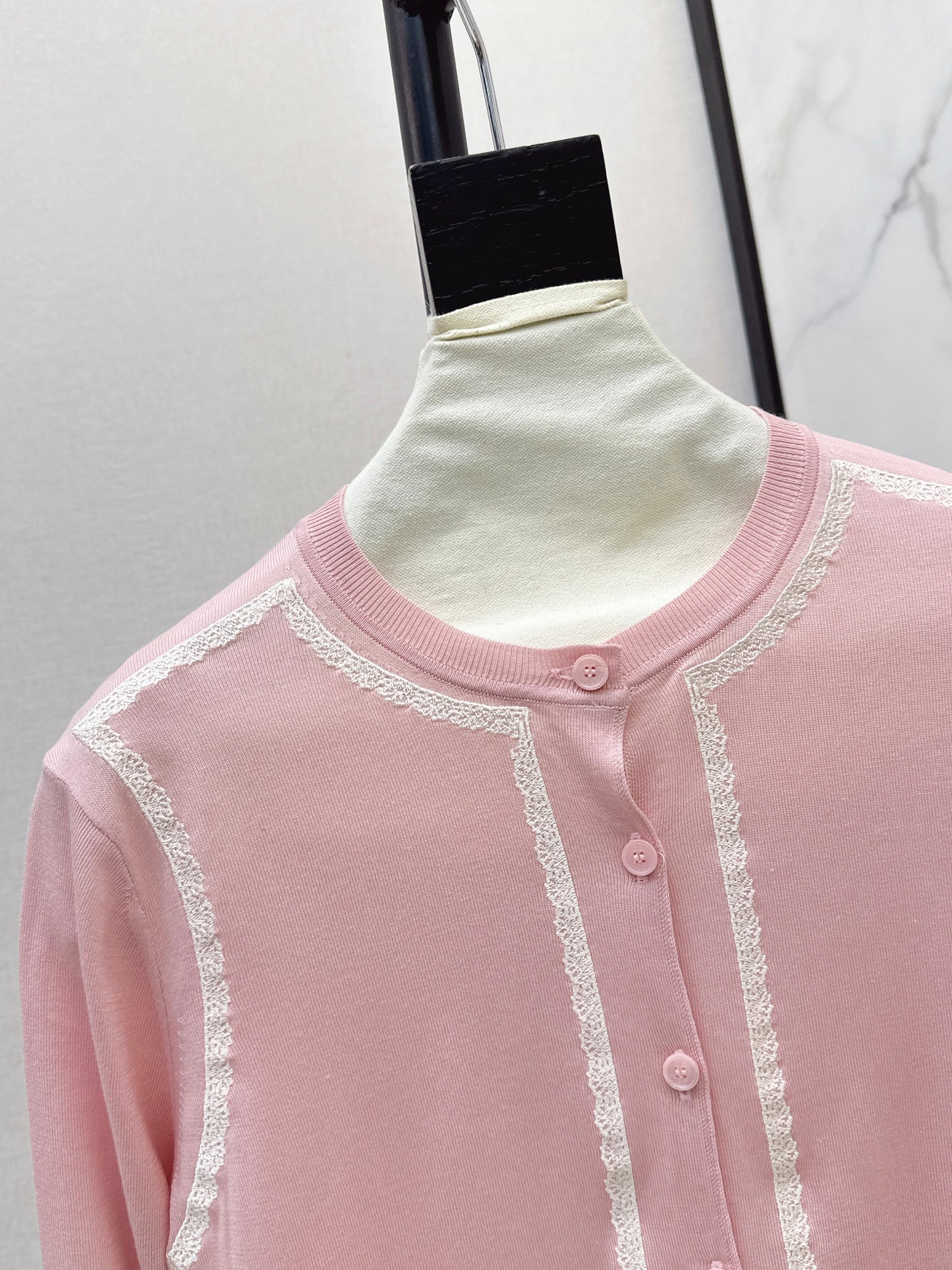 26ss Color-blocked Trim Cardigan