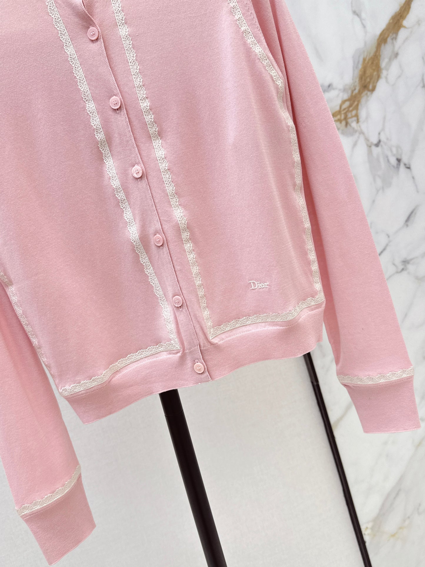 26ss Color-blocked Trim Cardigan