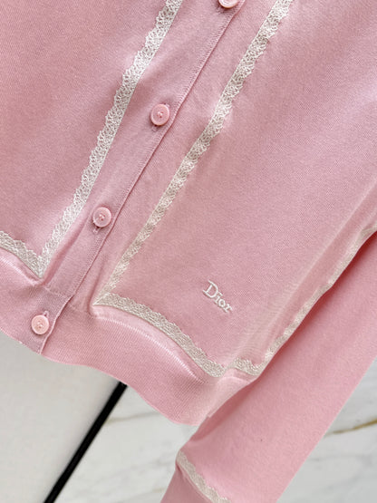 26ss Color-blocked Trim Cardigan