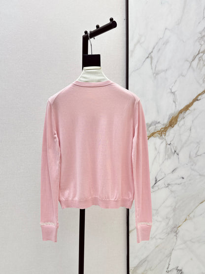 26ss Color-blocked Trim Cardigan