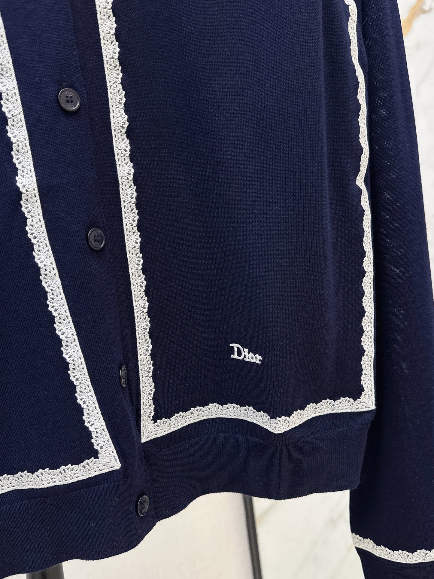 26ss Color-blocked Trim Cardigan