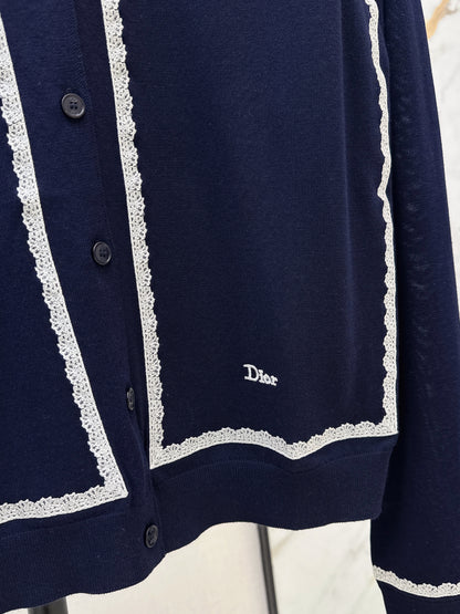 26ss Color-blocked Trim Cardigan